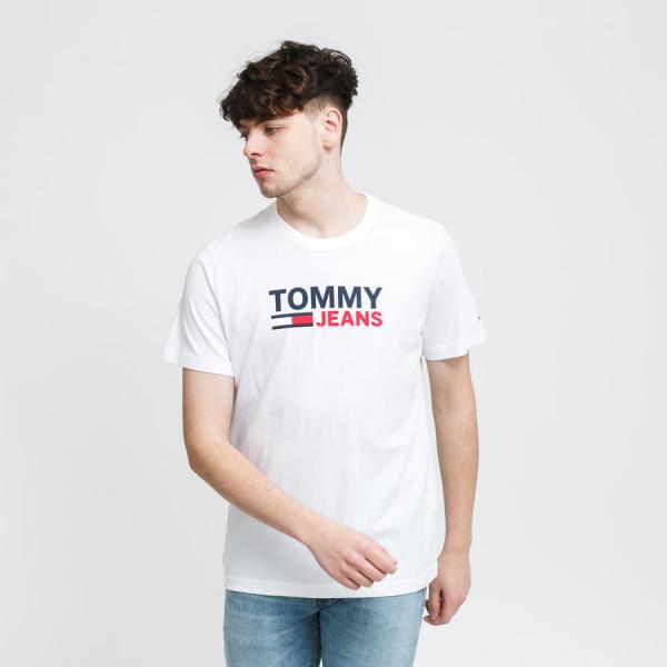 Tričko s krátkým rukávem TOMMY JEANS M Corp Logo Tee White