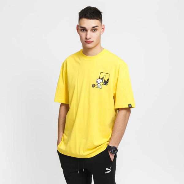 Tričko s krátkým rukávem Puma X Peanuts Tee žluté