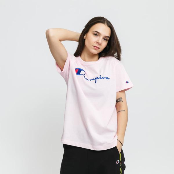 Dámské tričko Champion Crewneck Tee světle růžové