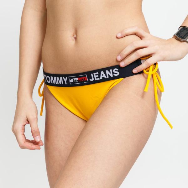Plavky TOMMY JEANS Cheeky Strink Side Tie Bikini - Slip žluté