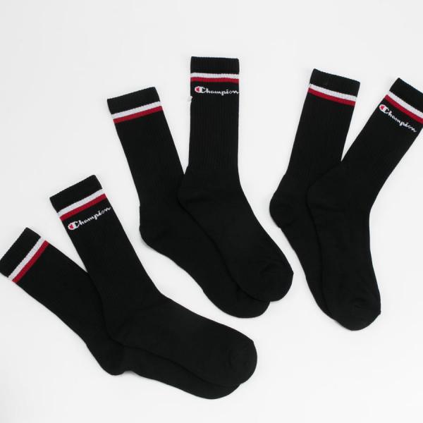 Ponožky Champion 3Pack Classic Stripes Socks černé