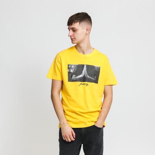 Tričko Urban Classics Pray Tee Yellow L