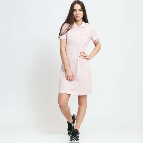Šaty LACOSTE Piqué Polo Dress růžové