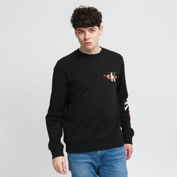 Mikina CALVIN KLEIN JEANS M CK Urban Graphic Logo Crew Black