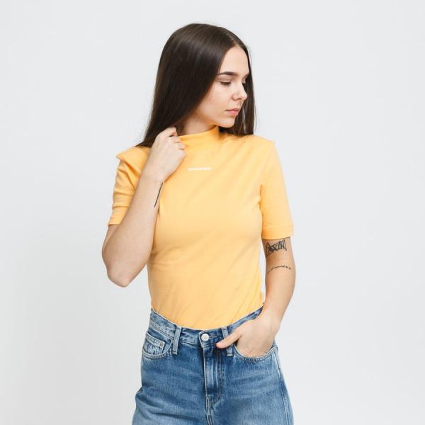 Dámské tričko CALVIN KLEIN JEANS W Micro Branding Orange