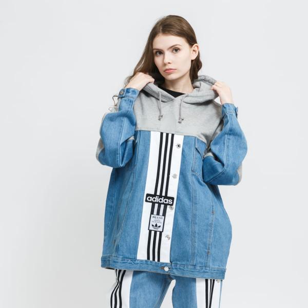Džíska adidas Originals Denim Jacket modrá / melange šedá