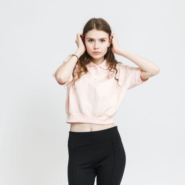 Dámské tričko Nike W NSW Femme CLLRD Top Crop Pink