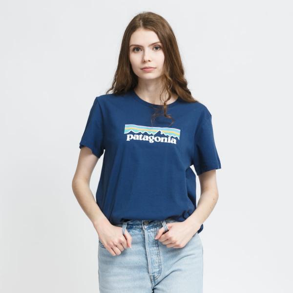 Dámské tričko Patagonia W's Pastel P-6 Logo Organic Crew Tee navy