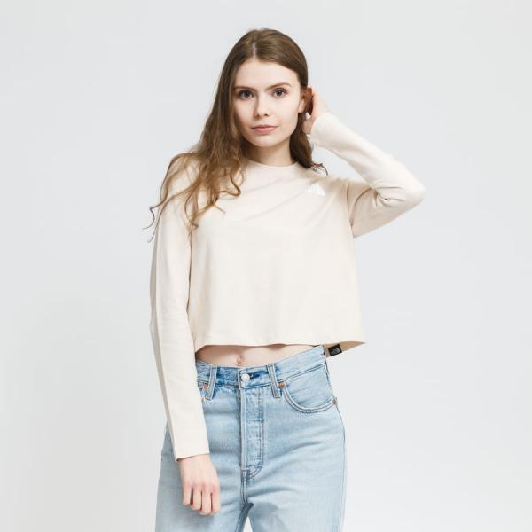 Dámské tričko s dlouhým rukávem The North Face W LS Crop Tee Creamy
