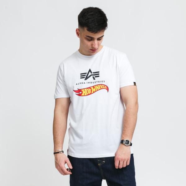 Tričko s krátkým rukávem Alpha Industries Hot Wheels Flag Tee White