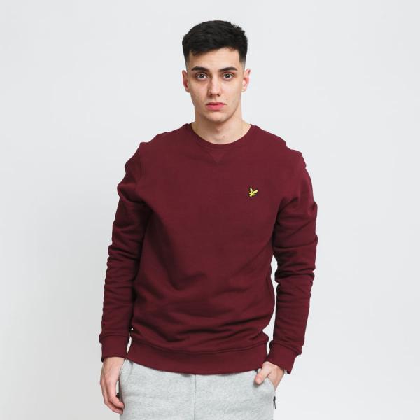 Mikina Lyle & Scott Crew Neck Sweatshirt vínová