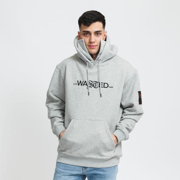Mikina Wasted Paris Essential Hoodie melange šedá