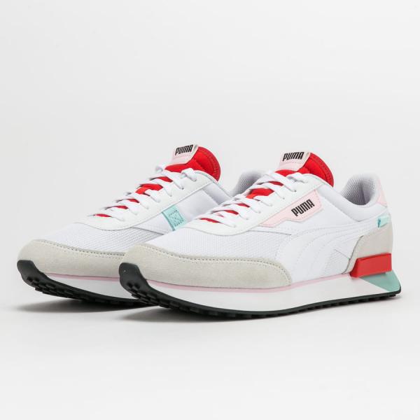 Puma Future Rider Neon Play puma white - poppy red