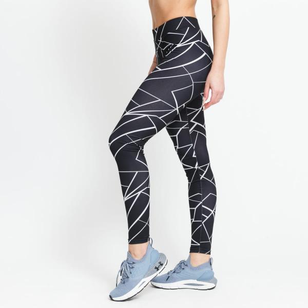 Legíny Urban Classics Ladies AOP Leggings Black S