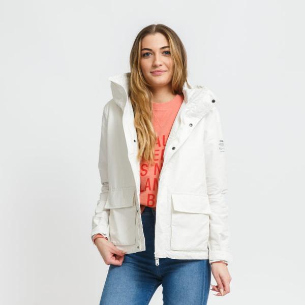 Větrovka Ecoalf W Reefalf Jacket krémová