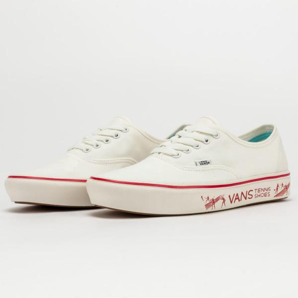 Vans Comfycush Authent (penn) blanc de blanc / red