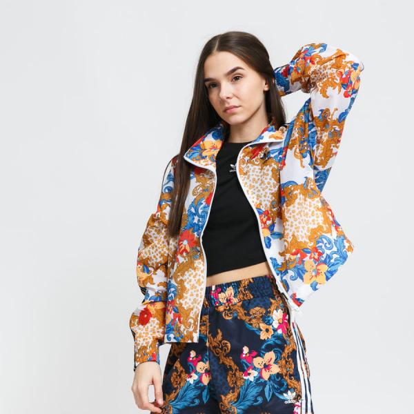 Větrovka adidas Originals Track Top bílá / tmavě oranžová / modrá / červená