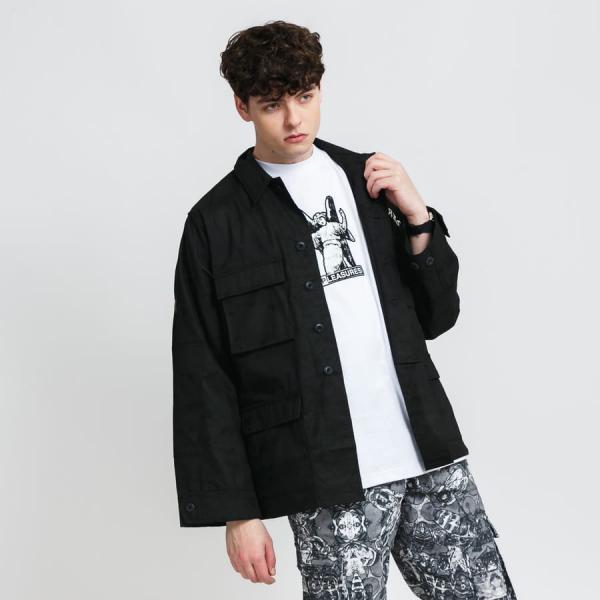 Podzimní bunda PLEASURES Thythm BDU Jacket černá