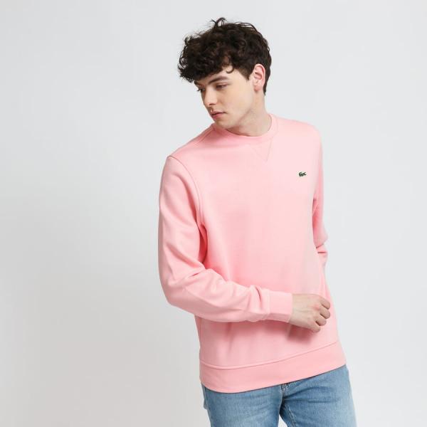 Mikina LACOSTE Classic Crewneck Pink