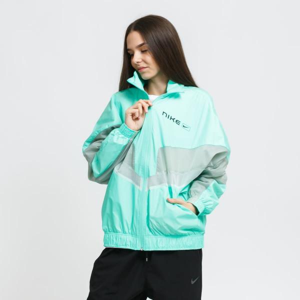 Větrovka Nike W NSW Jacket Woven Street mentolová / šedá