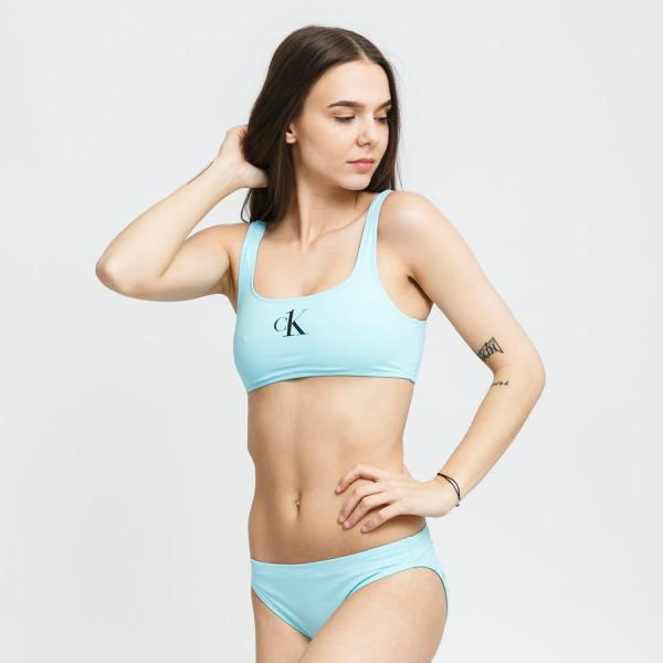 Plavky Calvin Klein CK ONE Bralette Light Blue