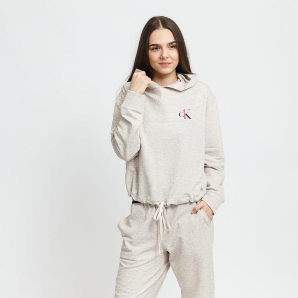 Dámská mikina Calvin Klein CK ONE LS Hoodie Beige