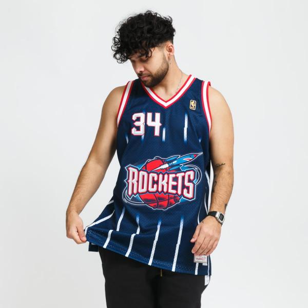 Dres Mitchell & Ness Swingman Jersey Houston Rockets Hakeem Olajuwon navy