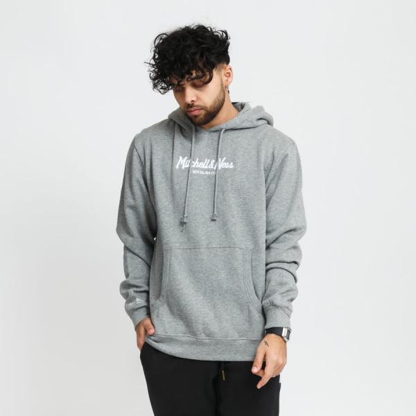 Mikina Mitchell & Ness Pinscript Hoody melange šedá
