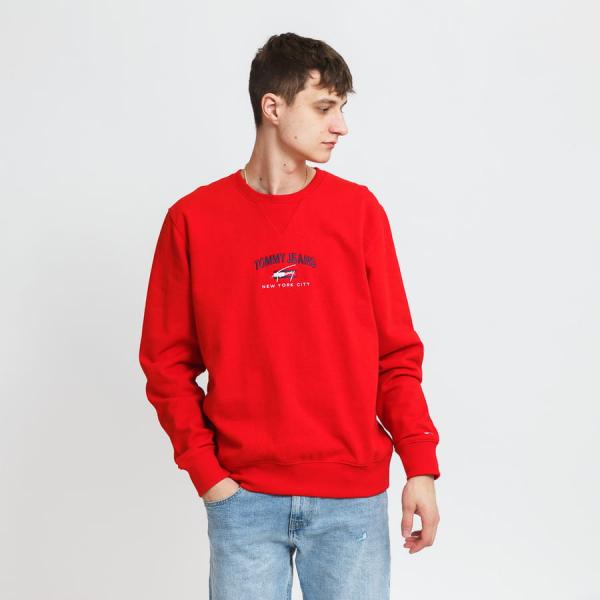 Mikina TOMMY JEANS M Timeless Tommy Crew Red