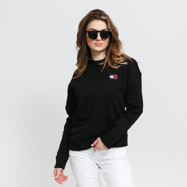 Dámská mikina TOMMY JEANS W Badge Crew černá