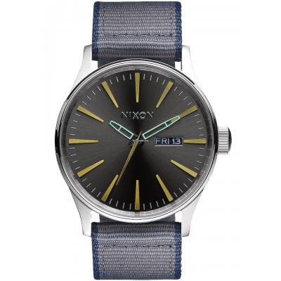 Nixon Sentry Leather Gunmetal Gray