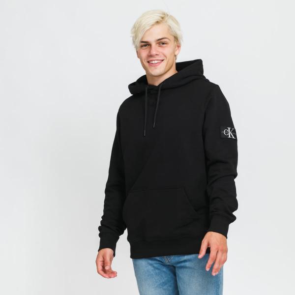 Mikina CALVIN KLEIN JEANS M Monogram Sleeve Hoodie Black