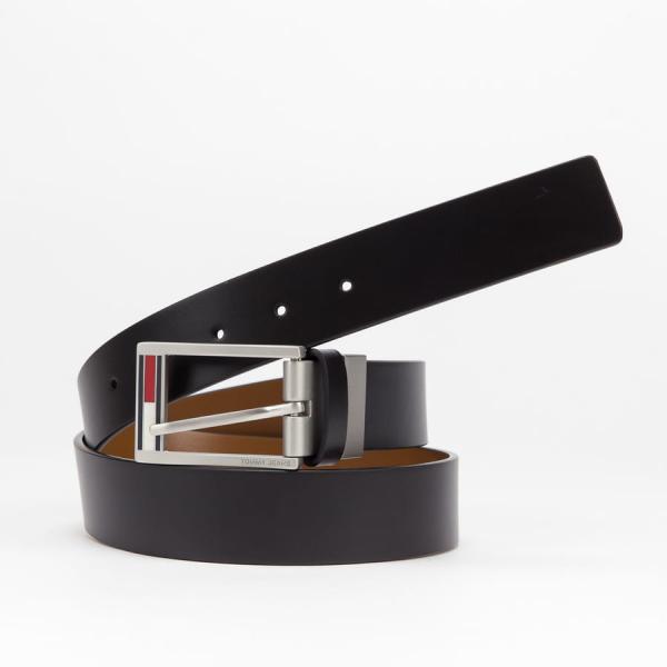 Pásek Tommy Hilfiger Flag Reversibile Belt černý / hnědý