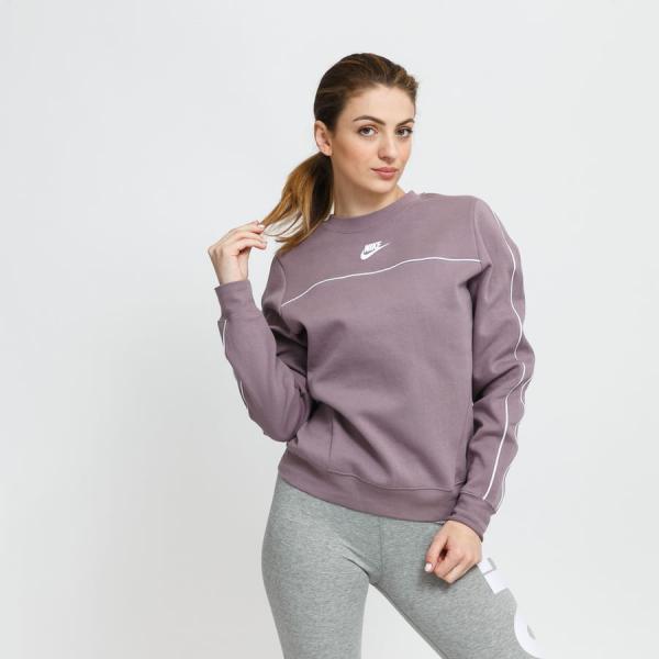 Dámská mikina Nike W NSW Millenium Essential Fleece Crew fialová