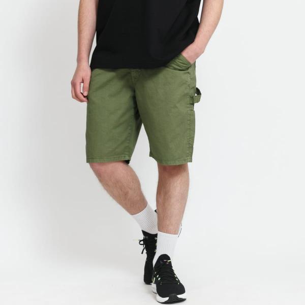 Plátěné kraťasy Urban Classics Carpenter Shorts olivové