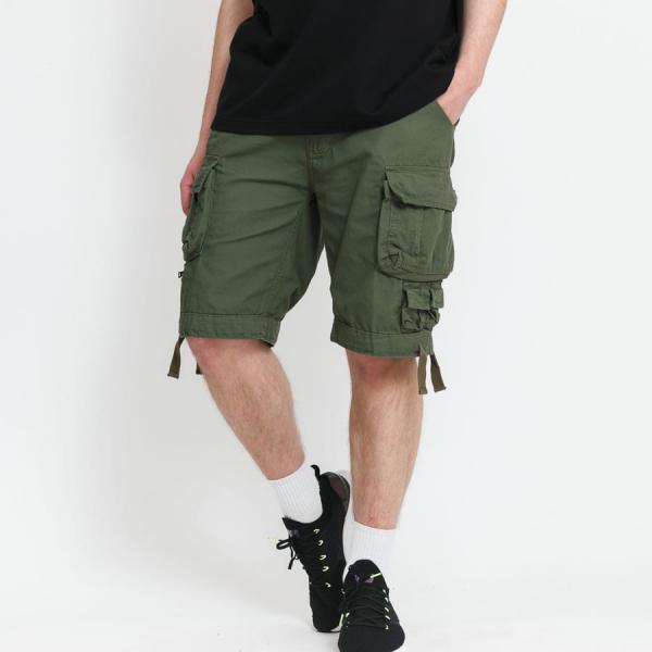 Plátěné kraťasy Urban Classics Savage Vintage Cargo Shorts Green