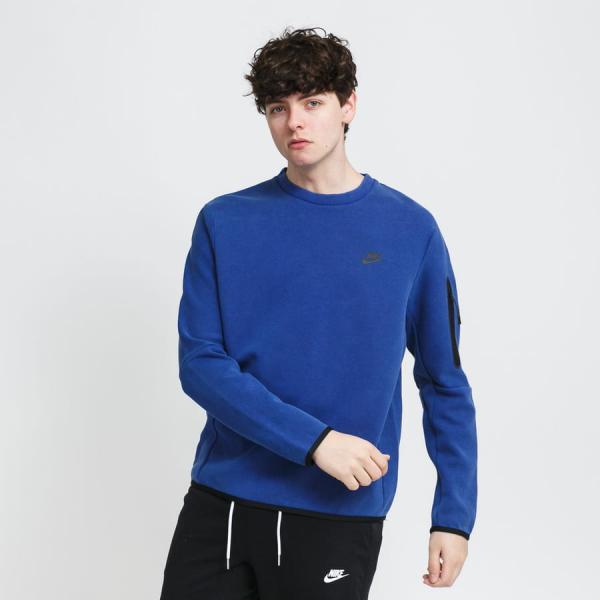 Mikina Nike M NSW Tech Fleece Crew Wash tmavě modrá