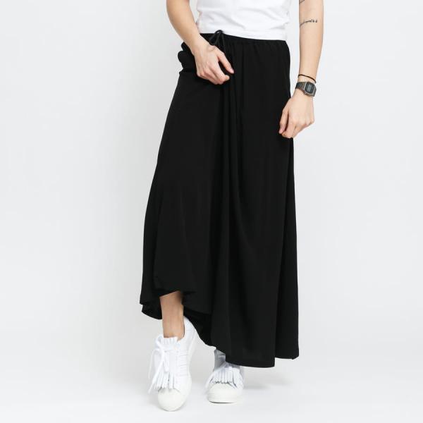 Sukně Urban Classics Ladies Viscose Midi Skirt Black XL
