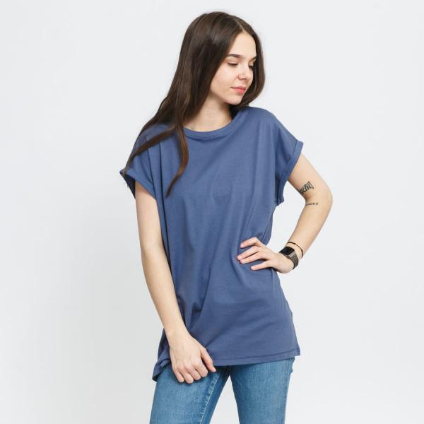 Dámské tričko Urban Classics Ladies Extended Shoulder Tee Blue