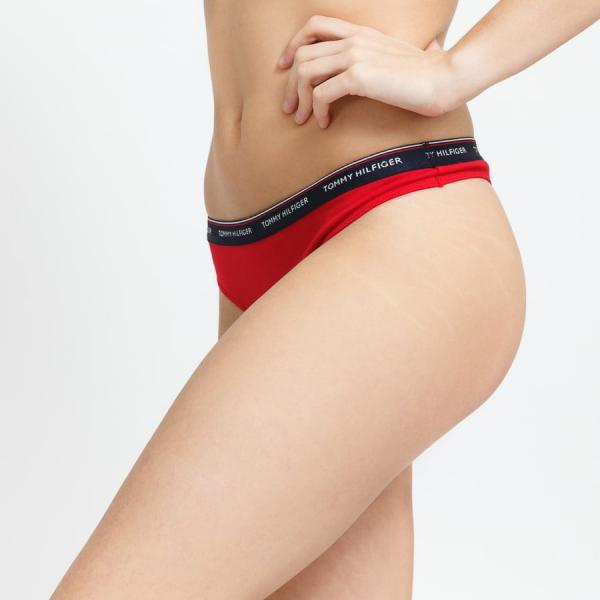Kalhotky Tommy Hilfiger 3 Pack Thong C/O červené / bílé / navy