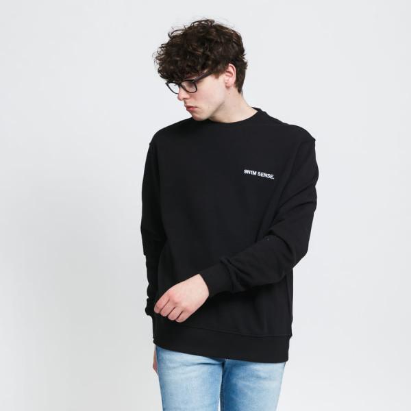 Mikina 9N1M SENSE. Logo Sweatshirt černá