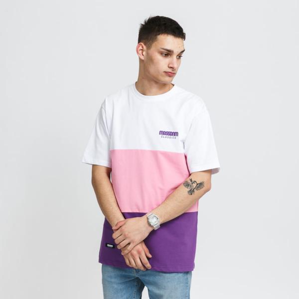 Tričko s krátkým rukávem Mass DNM Zone Tee bílé / růžové / fialové