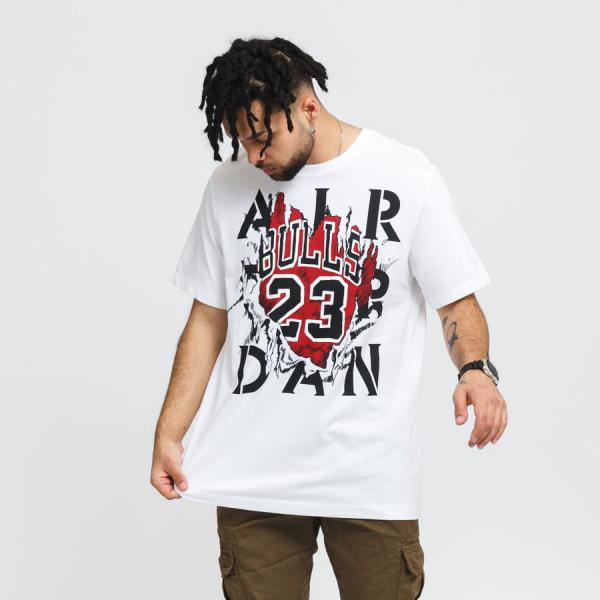 Tričko s krátkým rukávem Nike M J AJ5 85 GFX SS Crew bílé