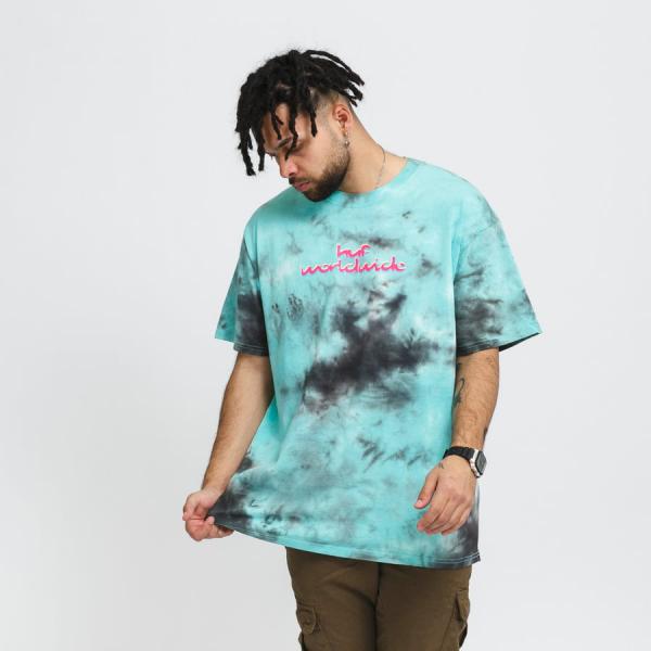 Tričko s krátkým rukávem HUF Chemistry Tee Blue/ Grey
