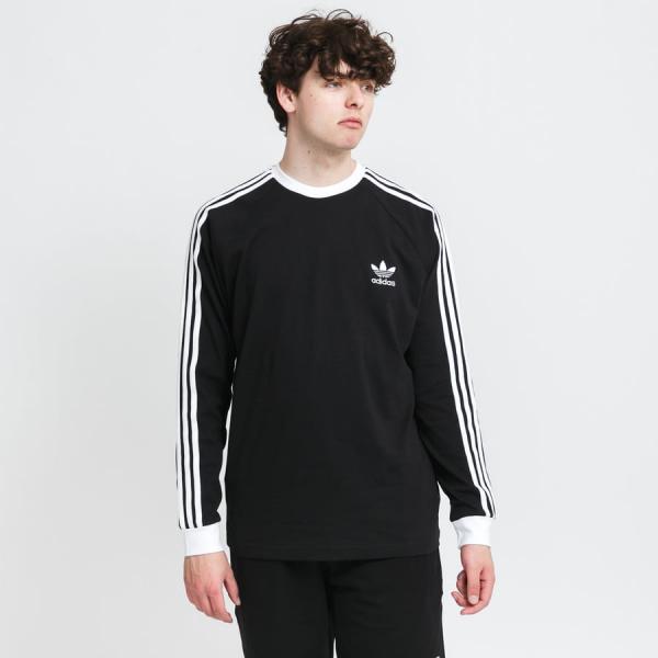 adidas Originals 3-Stripes LS Tee Black