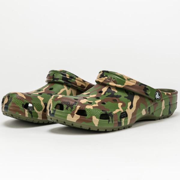 Pantofle Crocs Classic Printed Camo Clog Army Green / Multi