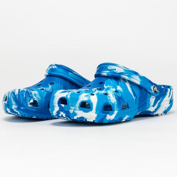 Pantofle Crocs Classic Marbled Clog bright cobalt / white