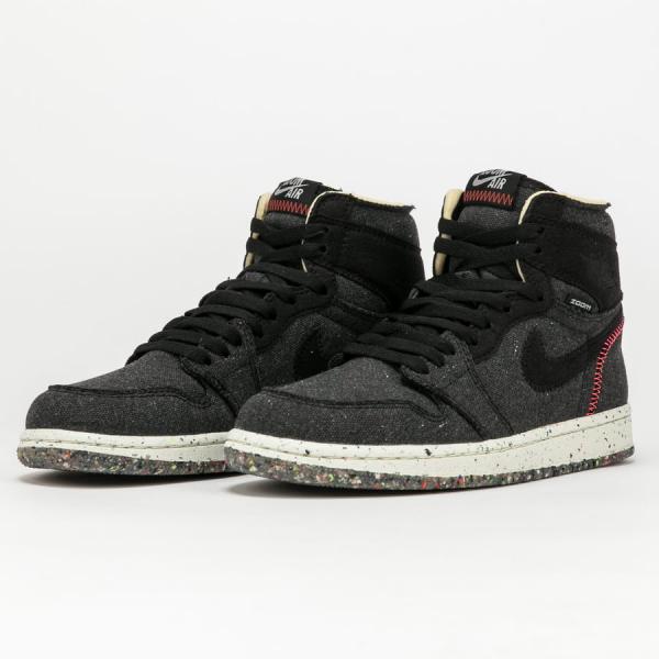 Jordan 1 High Zoom Air black / flash crimson - wolf grey