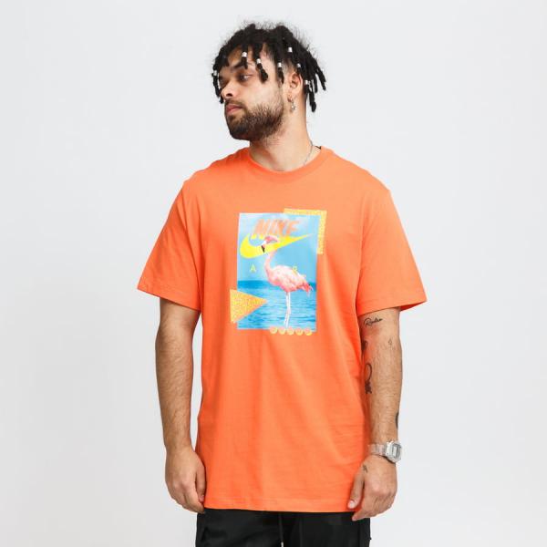 Tričko s krátkým rukávem Nike M NSW Tee Beach Flamingo Orange