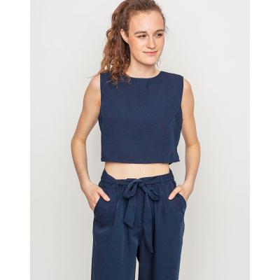 Native Youth BOAT HOUSE CROP TOP Navy L